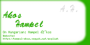 akos hampel business card